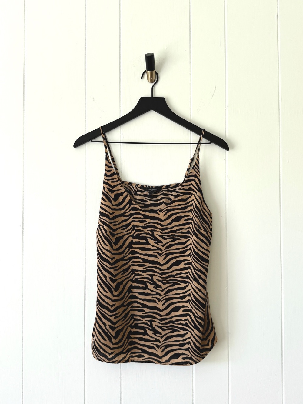 Banana Republic Tiger Stripe Cami Brown Animal Print Neutral